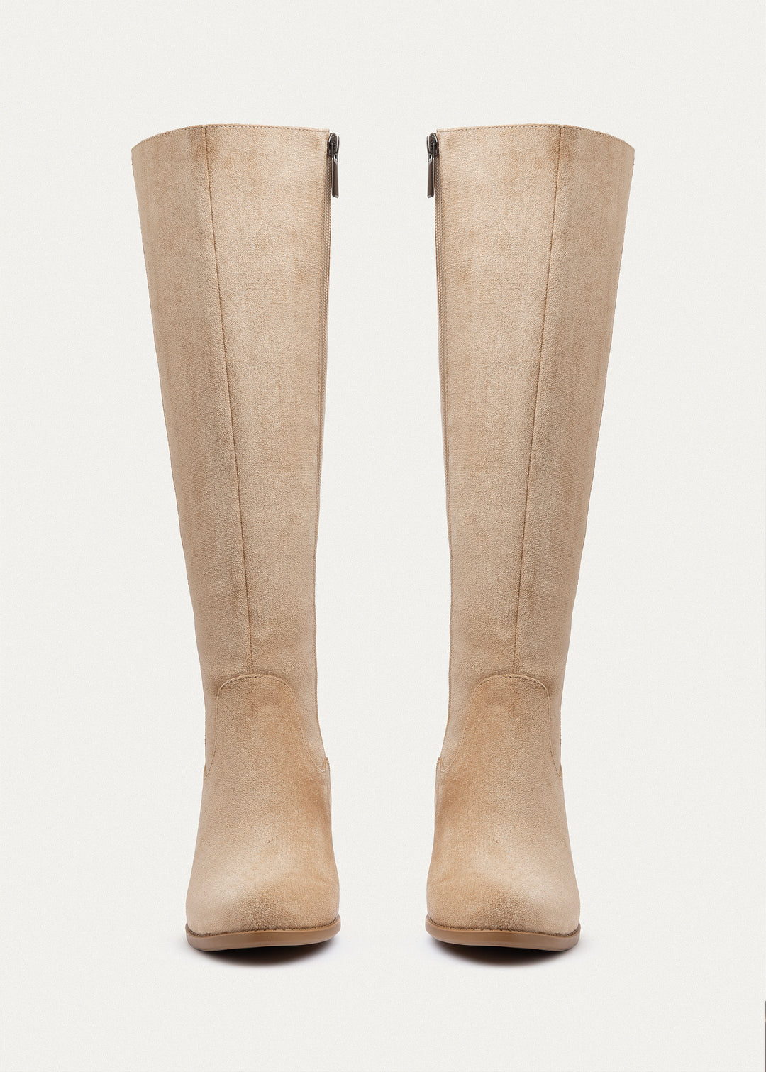 Glimmer Tall Heel Boots | Beige