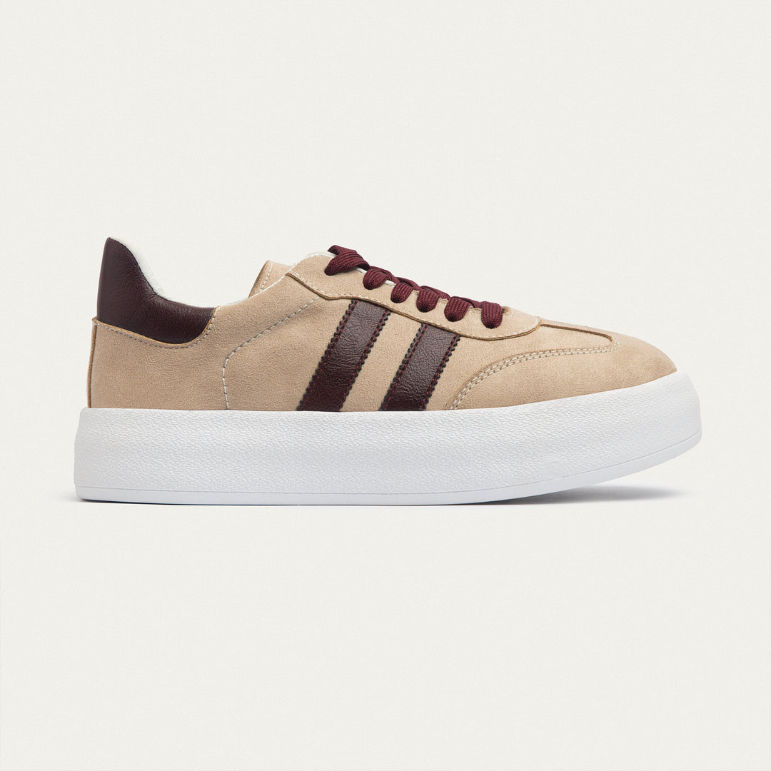 Achilles|G-Sneakers Pop - Beige & Burgundy