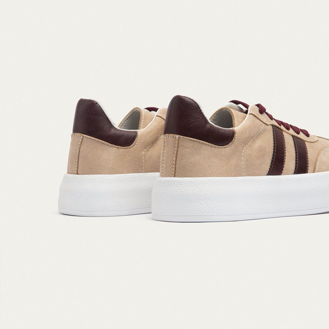 Achilles|G-Sneakers Pop - Beige & Burgundy