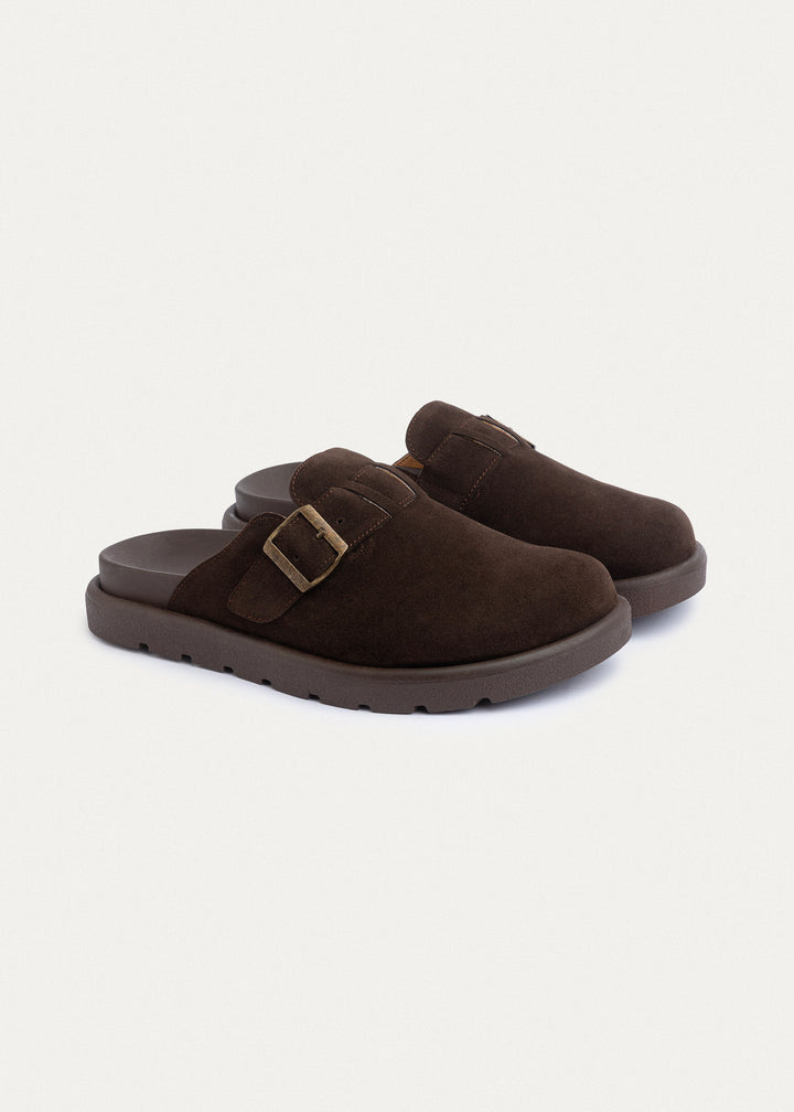 Classic Buckle Clogs | Brown