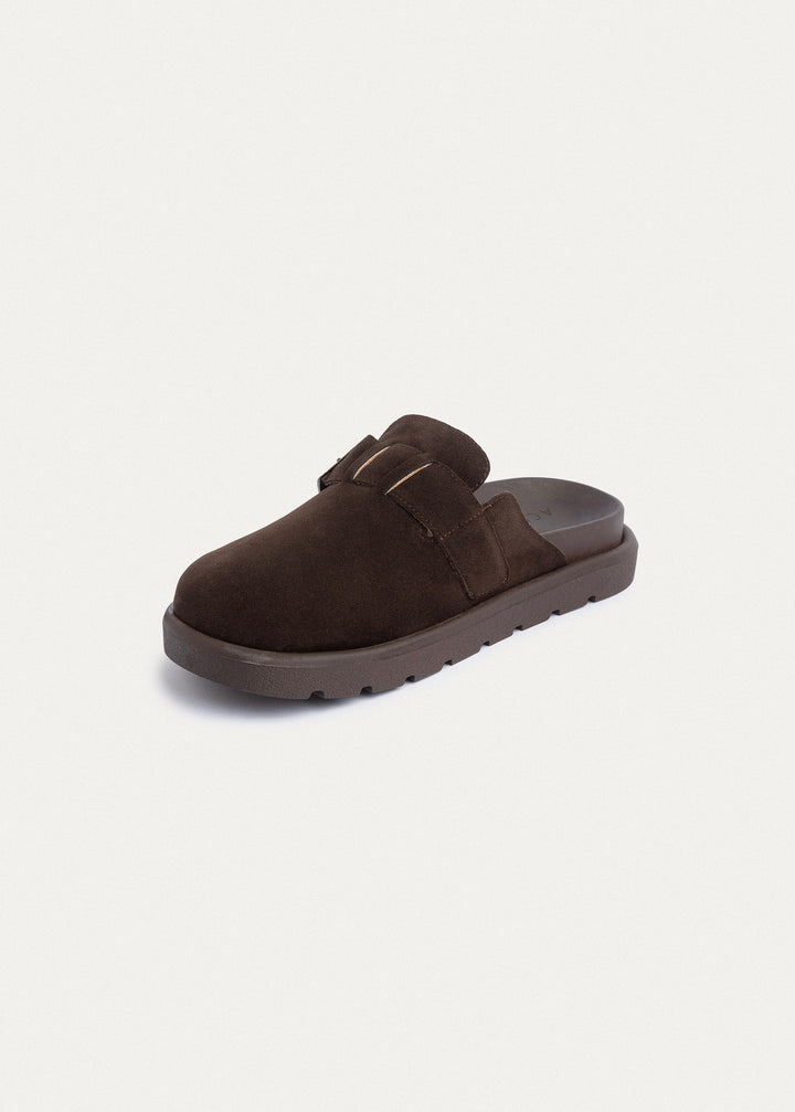 Classic Buckle Clogs | Brown