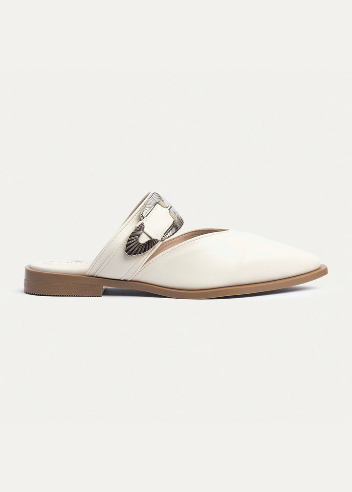 Achilles | Celeste buckle Mules - Beige
