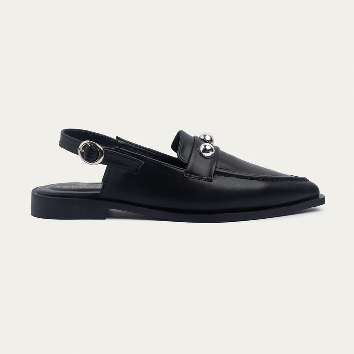 Iris Pointed Slingbacks | Black