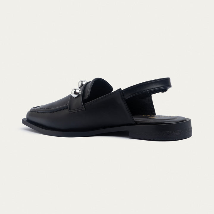 Iris Pointed Slingbacks | Black