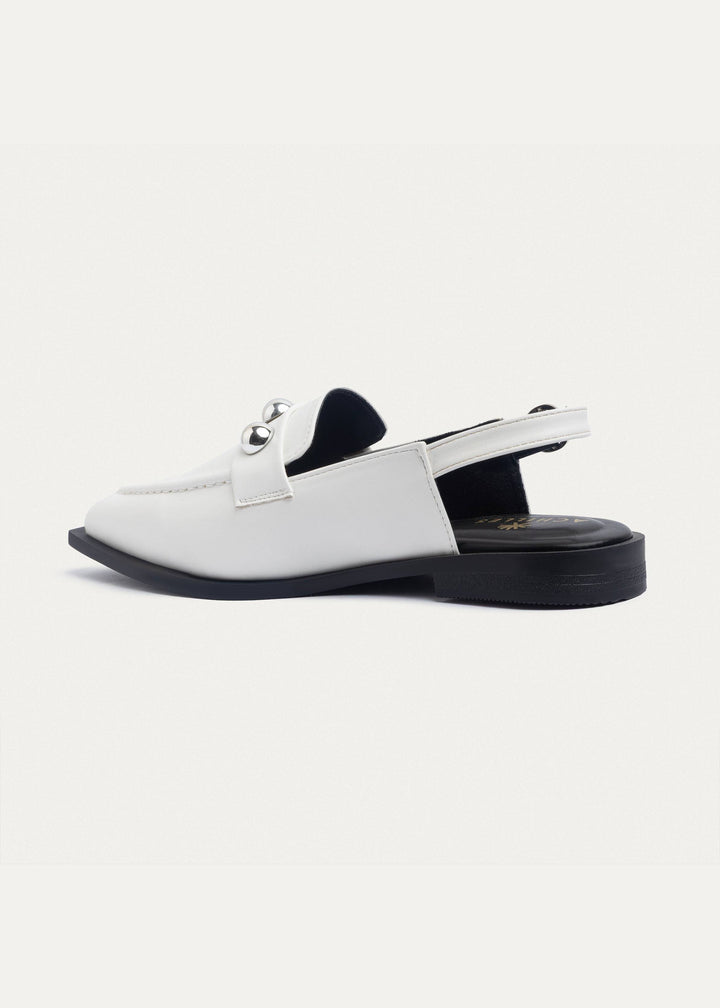 Iris Pointed Slingbacks | White