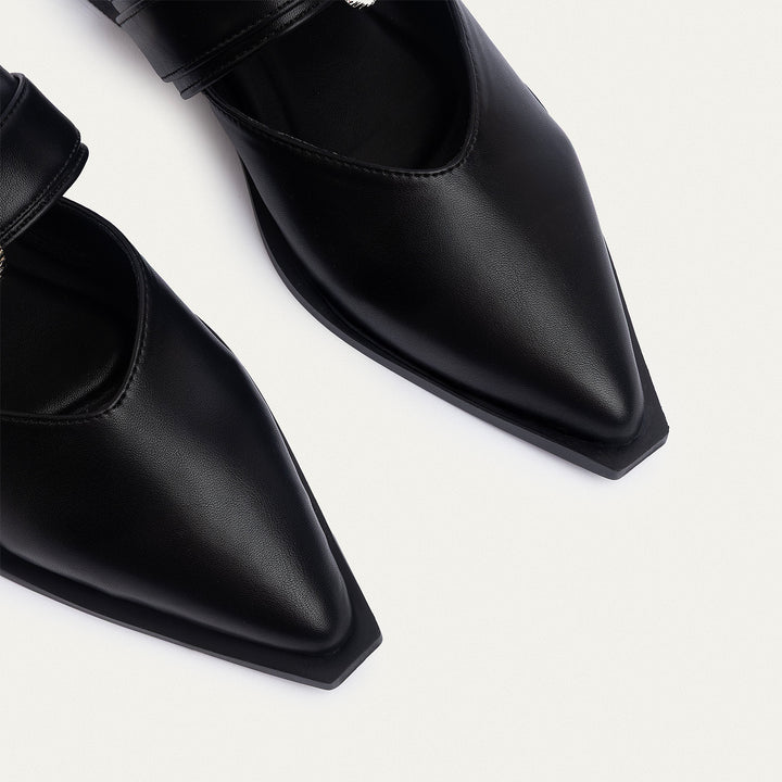 Celeste buckle Mules | Black