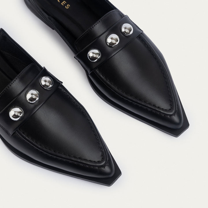 Iris Pointed Slingbacks | Black