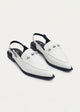 Iris Pointed Slingbacks | White