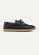 Espadrille Boat | Leather Black