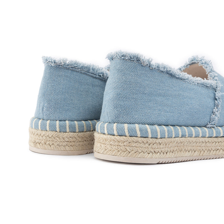 Achilles Women's Plain Fabric Espadrilles-BabyBlue