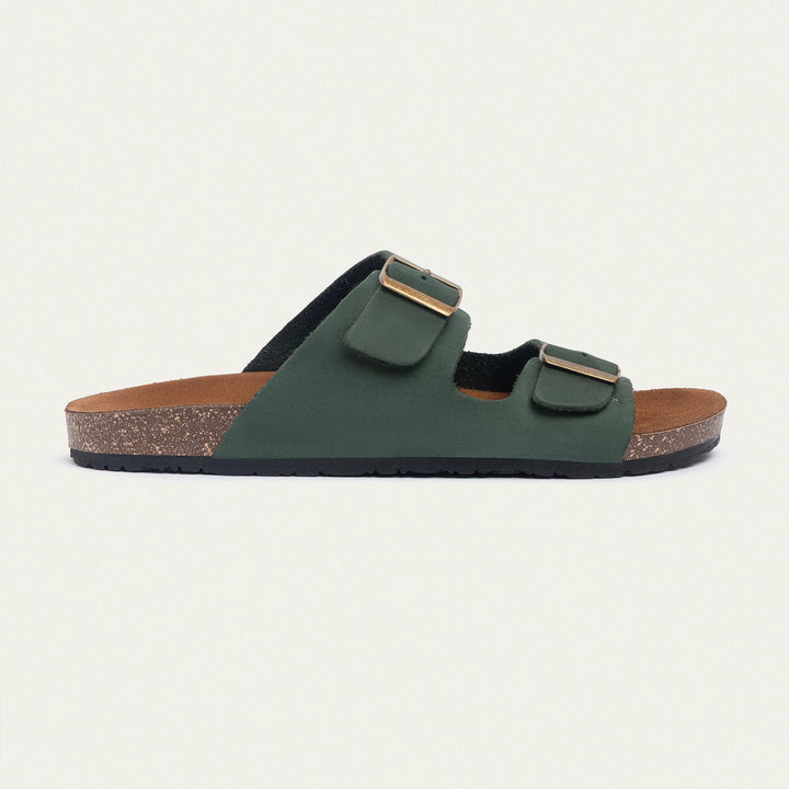 Arizona Soft Footbed Double Buckle Sandals | olive