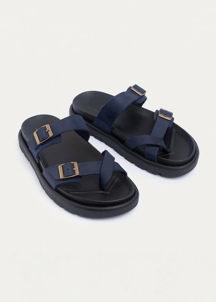 Achilles| Urban Nomad Sandals - Navy Blue
