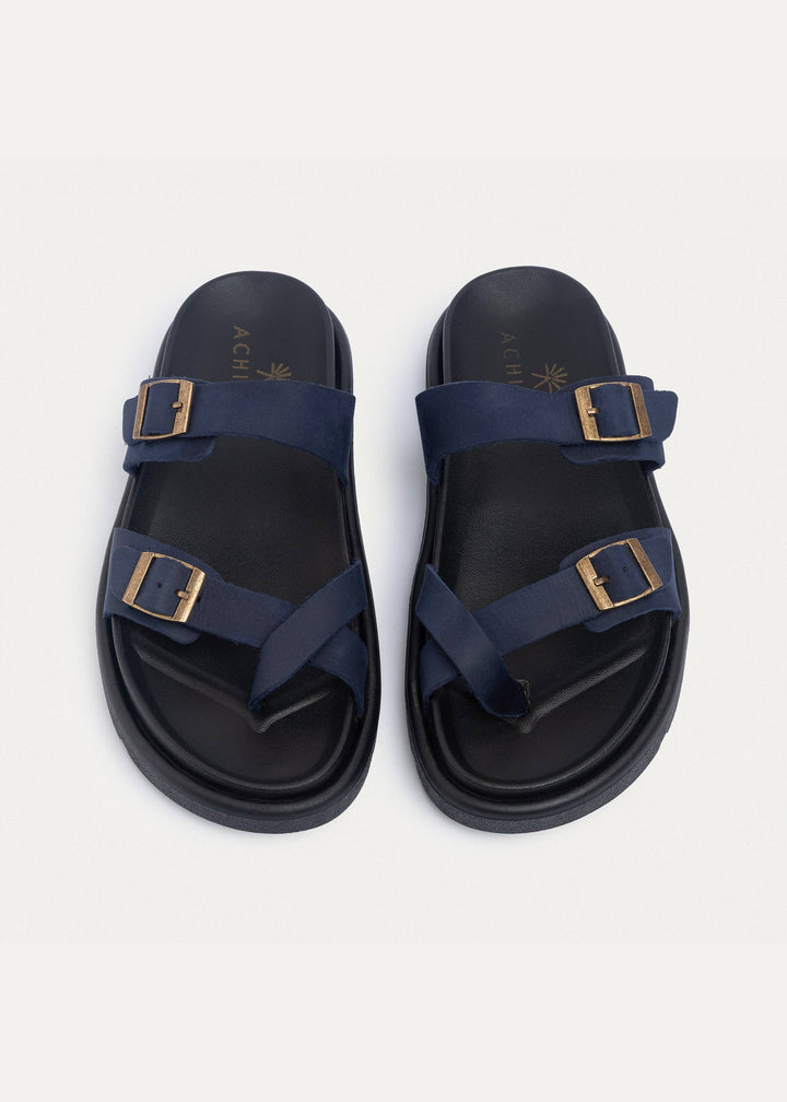 Achilles| Urban Nomad Sandals - Navy Blue