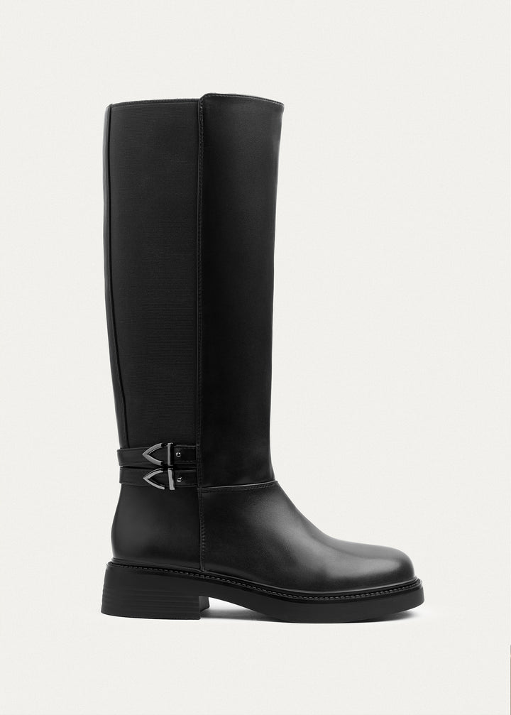 Atlas Tall Buckle Boots| Black
