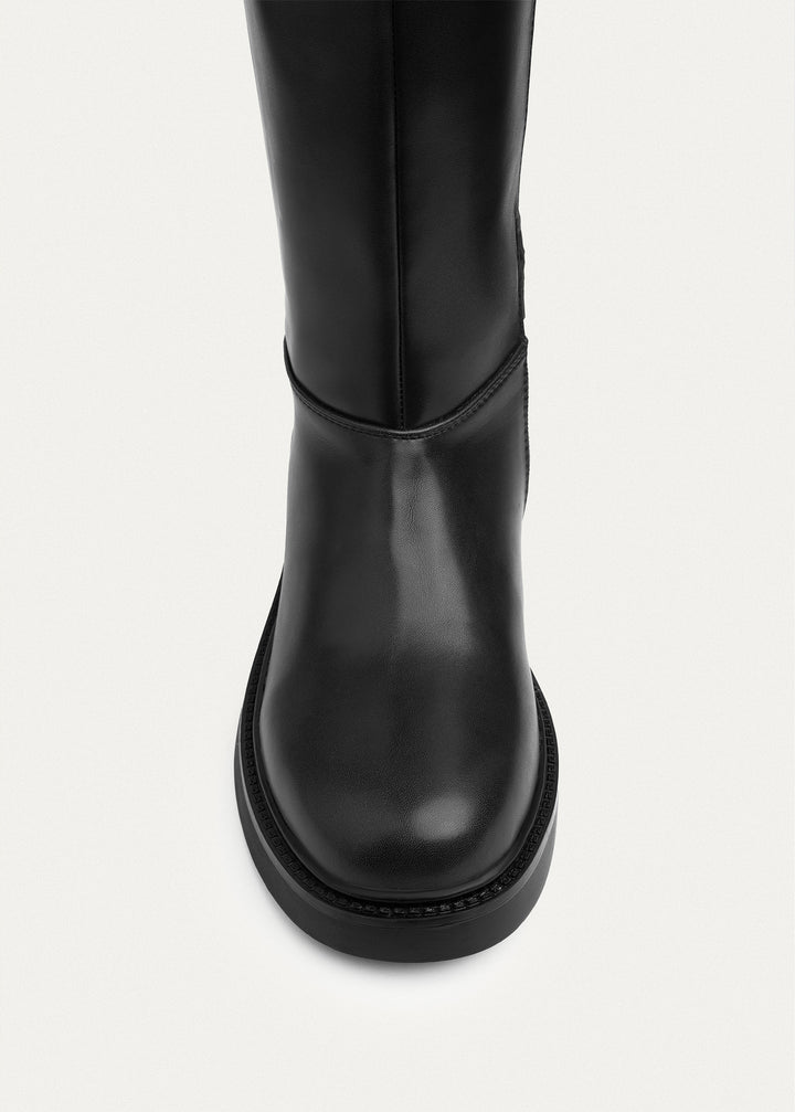 Atlas Tall Buckle Boots| Black