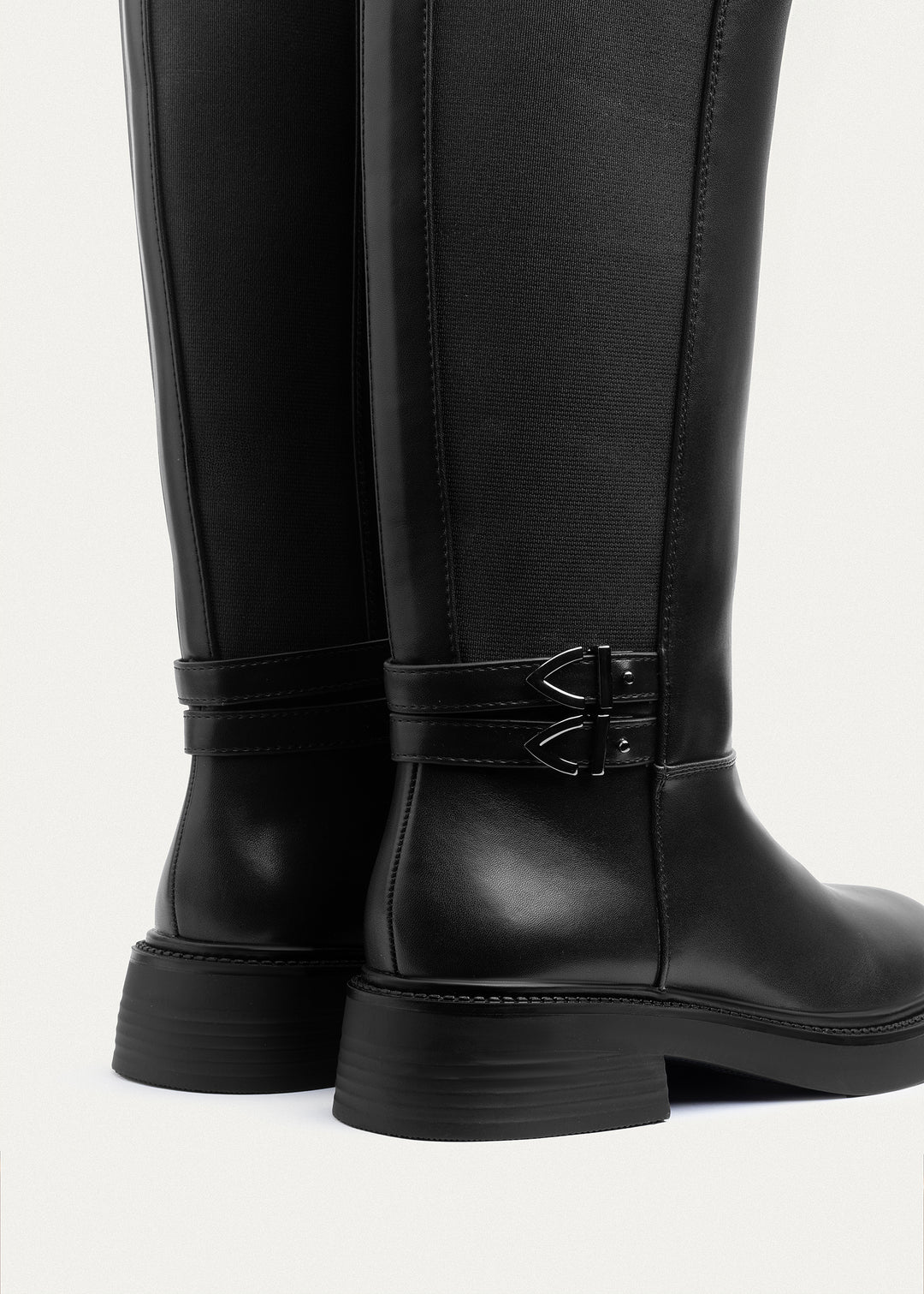 Atlas Tall Buckle Boots| Black