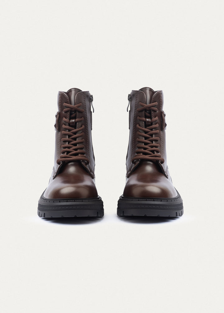 Frontier Lace-Up Boots| Brown