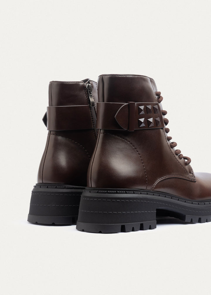 Frontier Lace-Up Boots| Brown