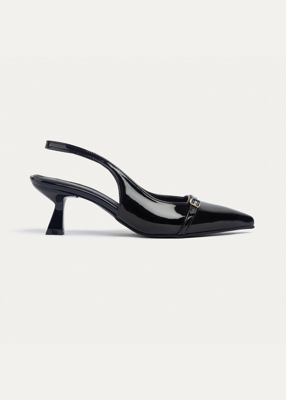 Achilles| Scarla Sling kitten Heels - Black
