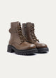 Frontier Lace-Up Boots| Mocha Brown