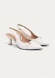 Scarla Sling kitten Heels | Beige
