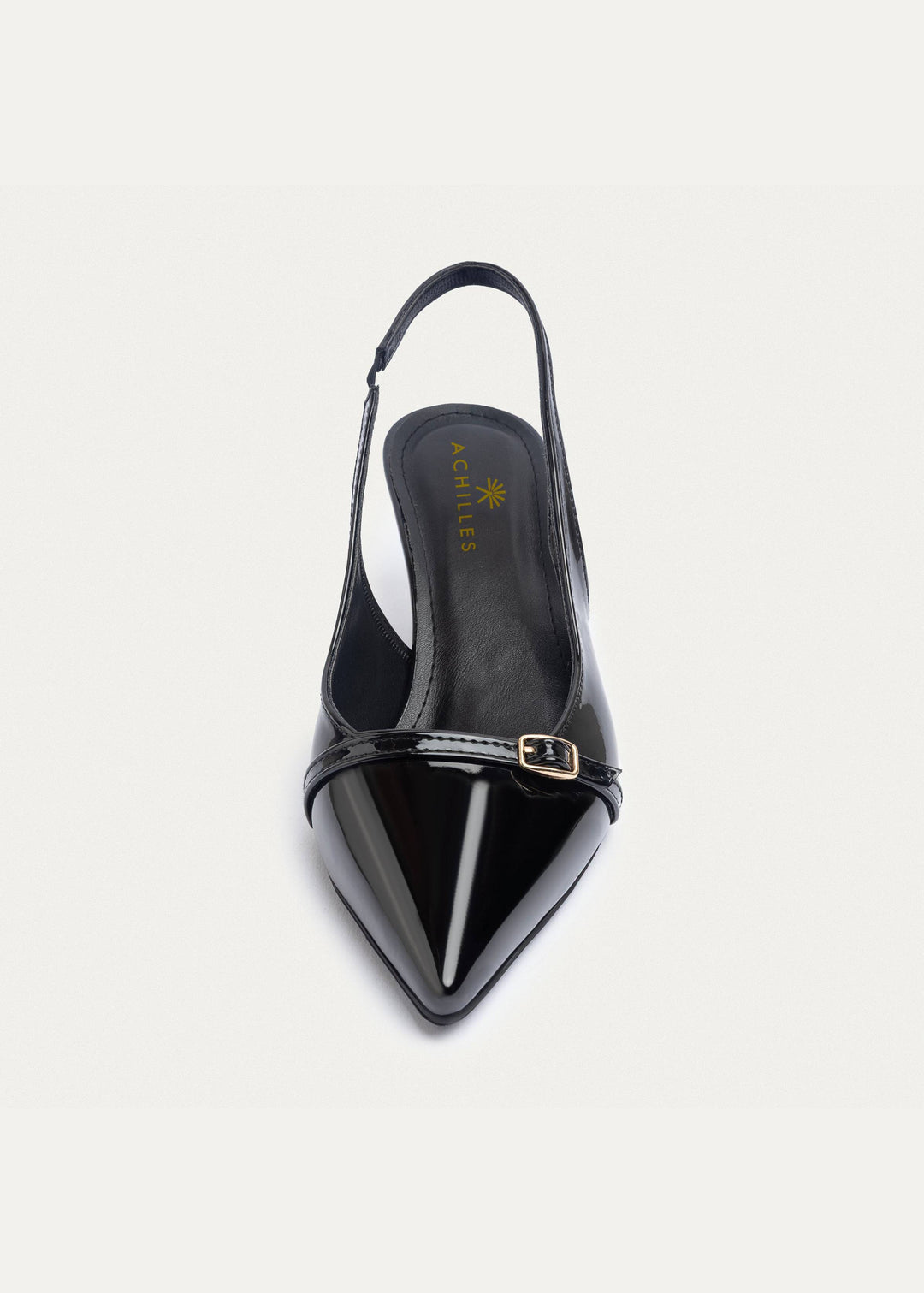 Achilles| Scarla Sling kitten Heels - Black