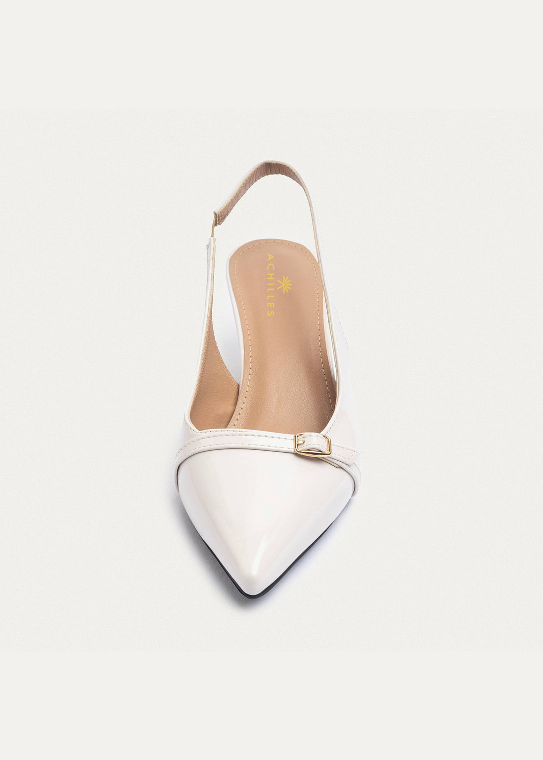 Achilles| Scarla Sling kitten Heels - Beige