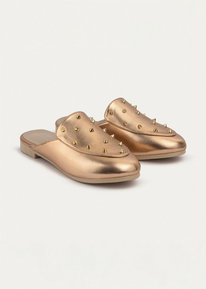 Achilles | Estrella Mules - Rose Gold