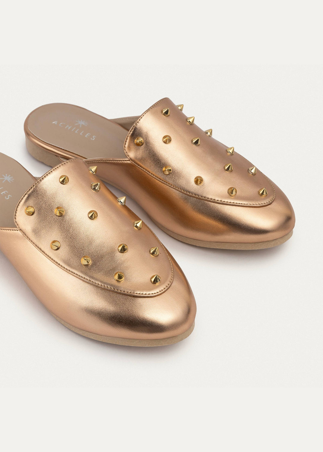 Achilles | Estrella Mules - Rose Gold