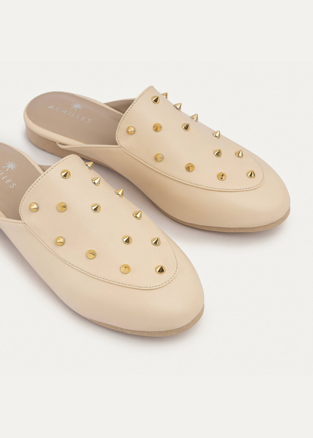 Achilles | Estrella Mules - Glossy Beige