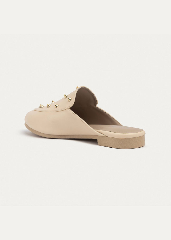 Achilles | Estrella Mules - Glossy Beige