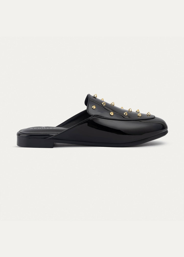 Estrella Mules | Glossy Black