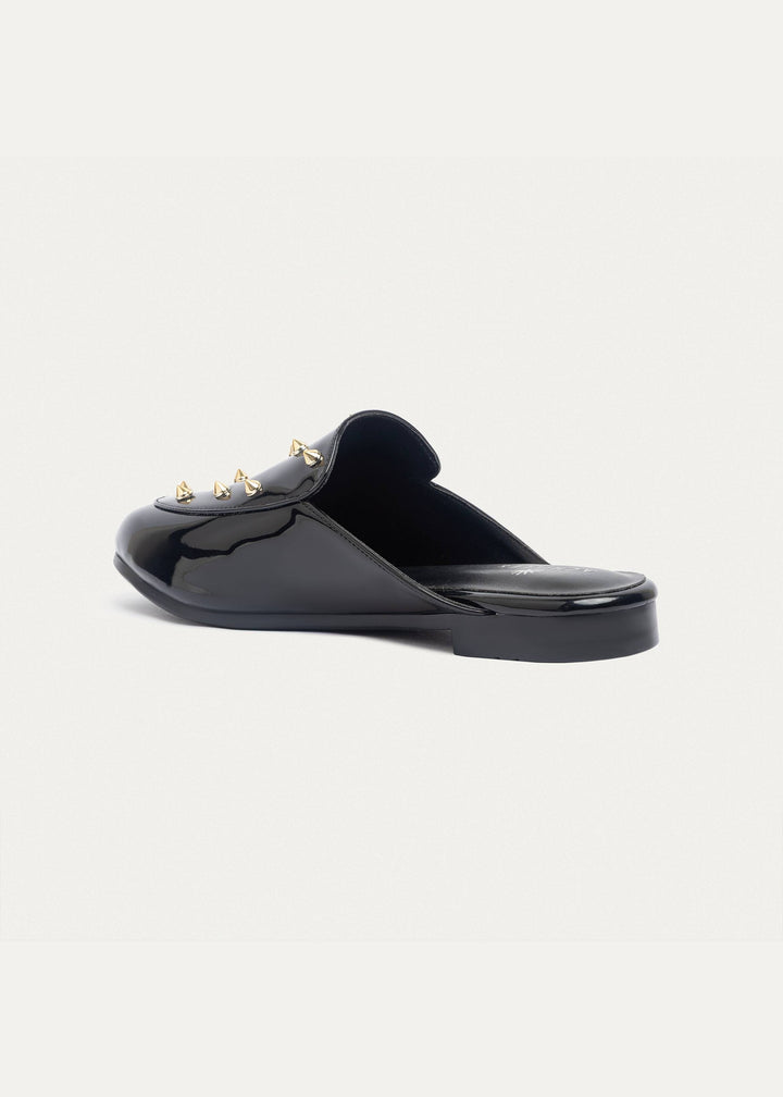 Achilles | Estrella Mules - Glossy Black