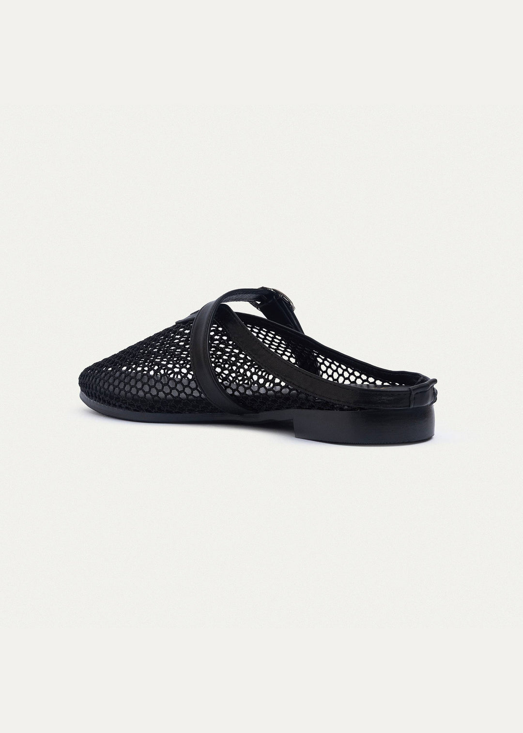 Achilles | Milan Mesh Mary Jane Mules - Black