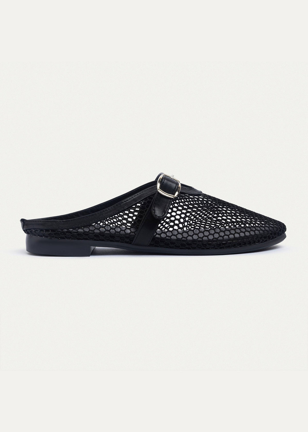 Achilles | Milan Mesh Mary Jane Mules - Black