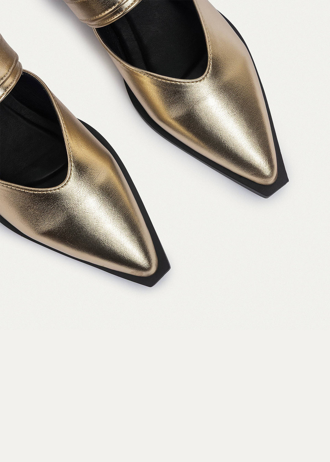 Achilles | Celeste buckle Mules - Gold