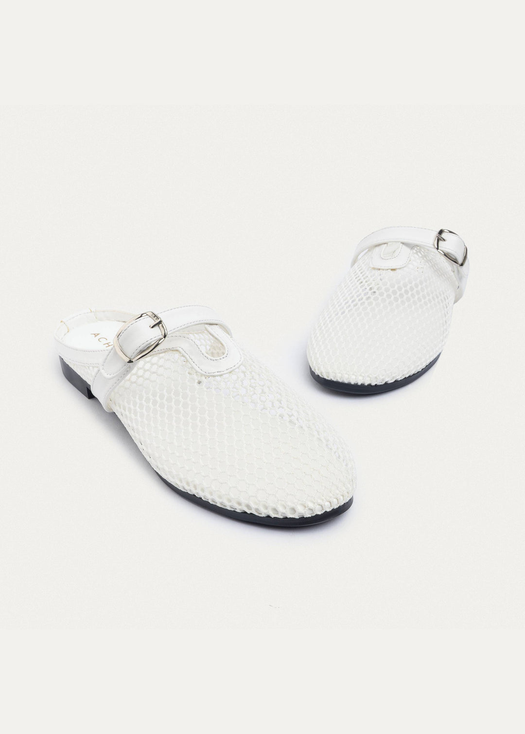 Achilles | Milan Mesh Mary Jane Mules - White