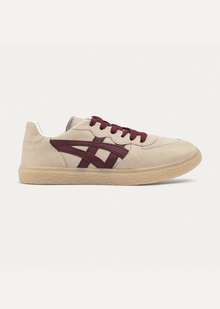 Achilles| G-Sneakers Chic Motion - Beige & Burgundy
