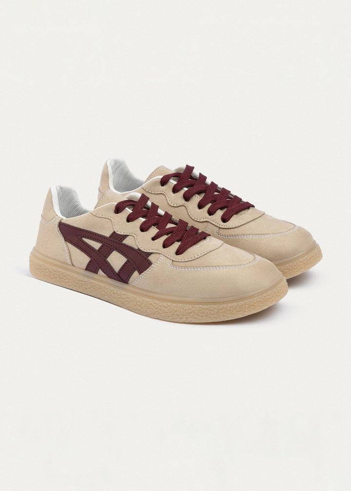 Achilles| G-Sneakers Chic Motion - Beige & Burgundy