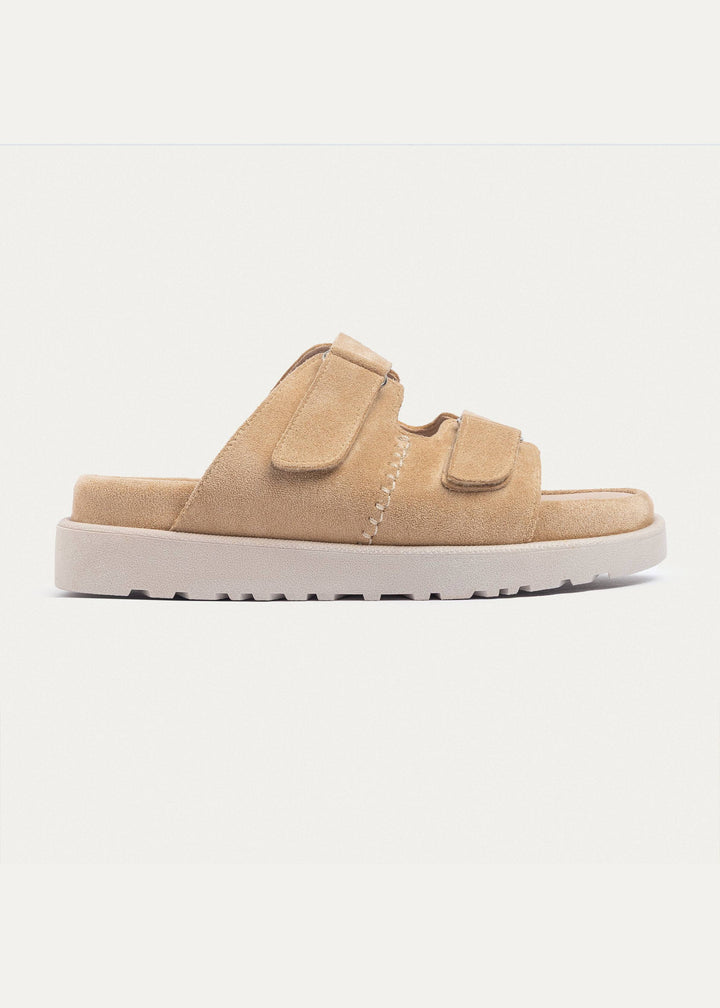 Achilles | CloudStep Double Hook & Loop Slides - Beige