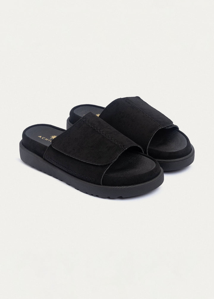 Achilles | CloudStep Stitch Slides - Black