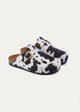 Cowhide Buckle Clogs | Black