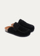 Suede Strap Clogs | Black