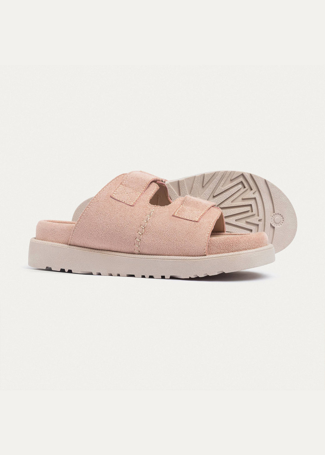 Achilles | CloudStep Double Hook & Loop Slides - Light pink