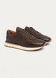 Pro Genuine Leather Sneakers | Textured Brown