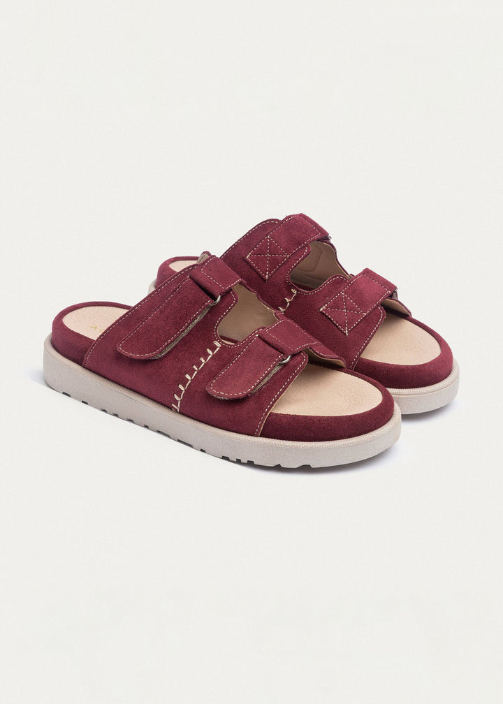 Achilles | CloudStep Double Hook & Loop Slides - Maroon