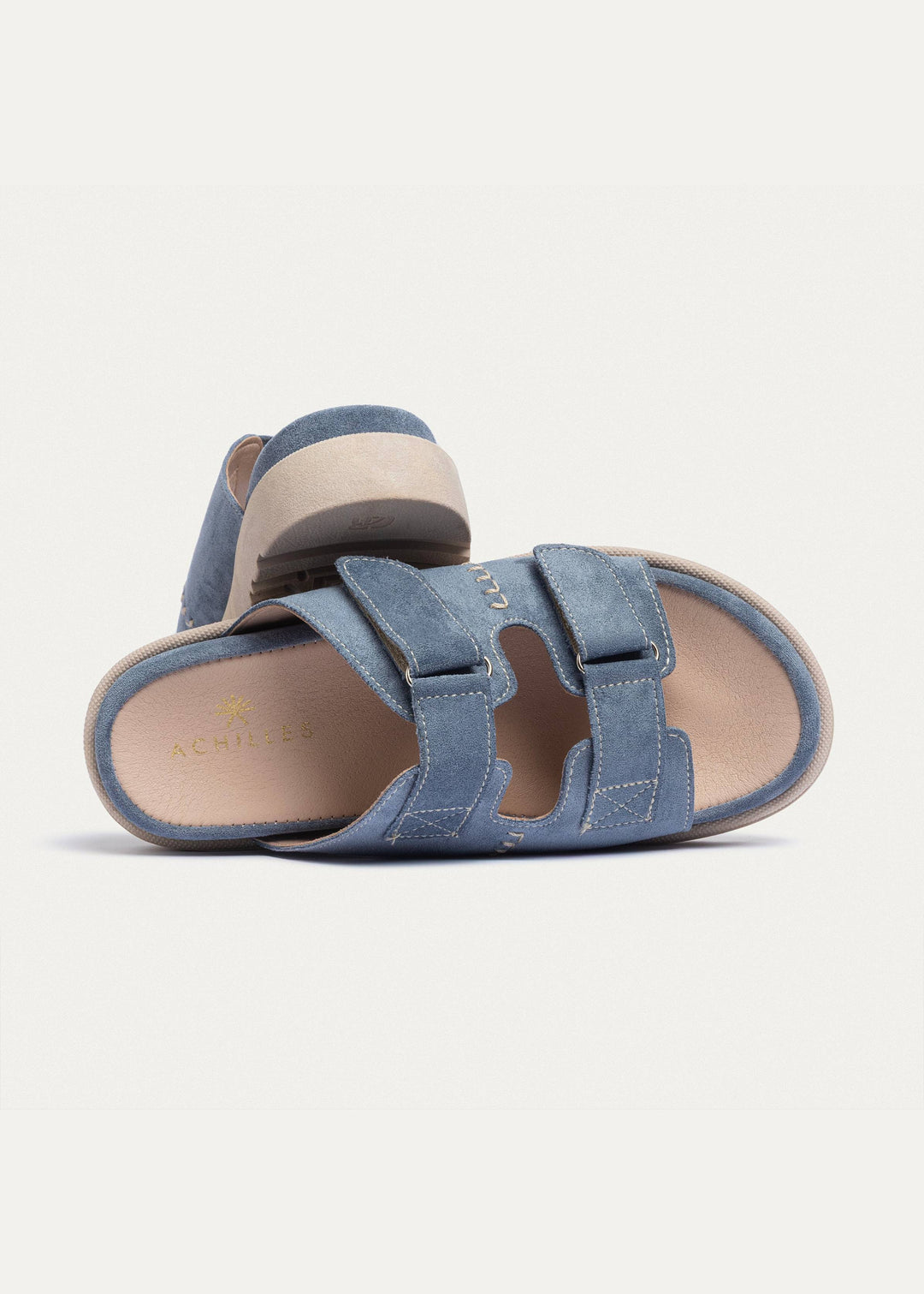 Achilles | CloudStep Double Hook & Loop Slides -  Chambray Blue