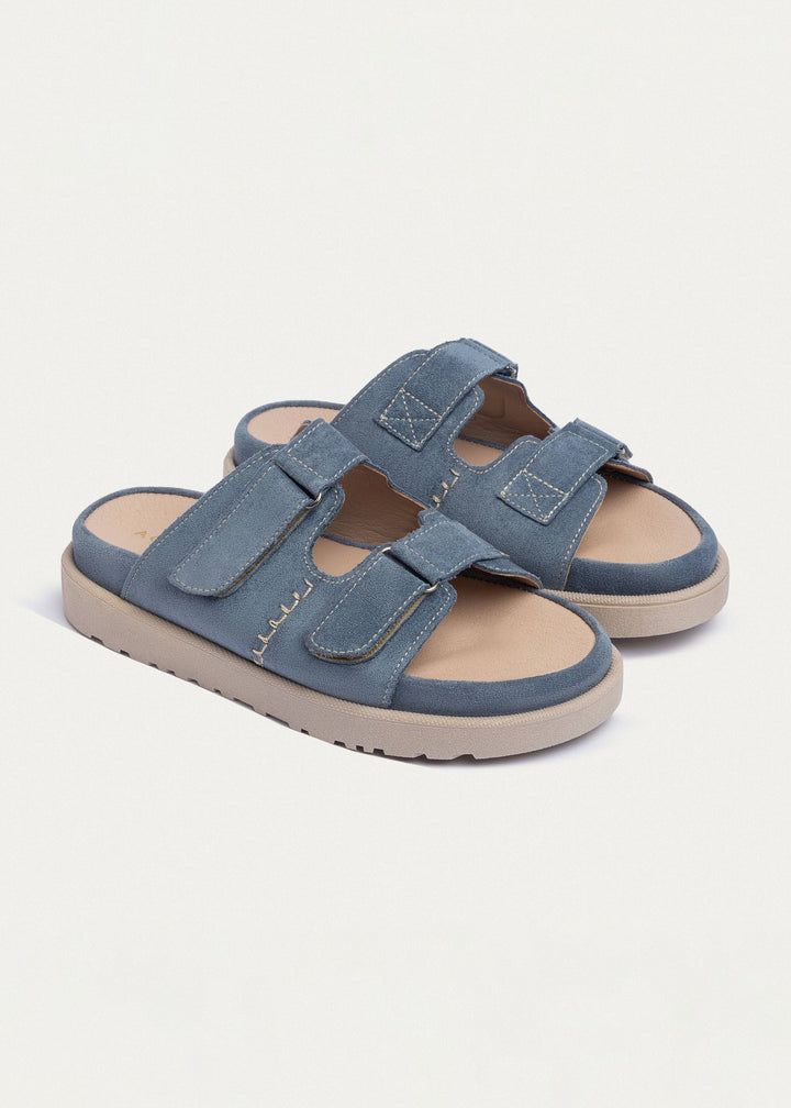 Achilles | CloudStep Double Hook & Loop Slides -  Chambray Blue