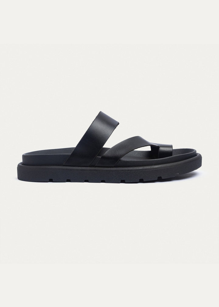 Achilles | Atlas Classic Double Strap Slides - Black