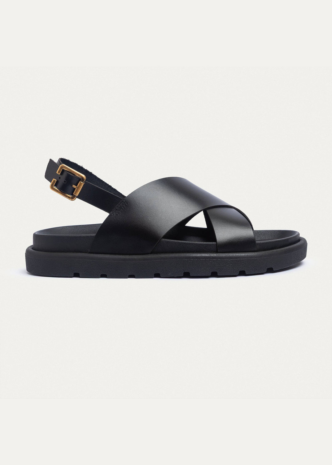 Achilles | The Urban Criss-Cross Buckle Sandal - Black